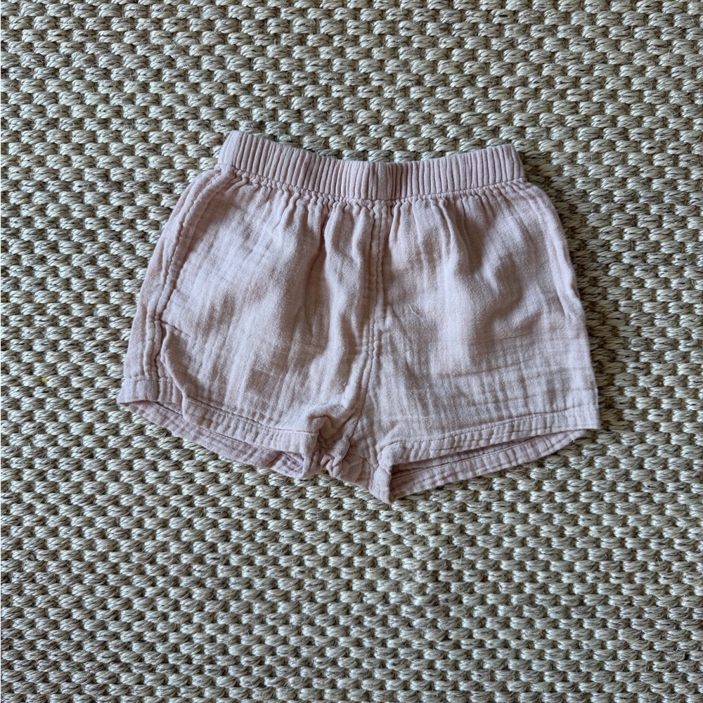 Petit Bateau Light Pink High Waist Shorts